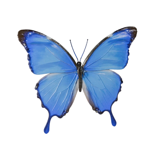 Modello 3D Realistico di Farfalla Morpho Blu - Asset PBR per | PBR
