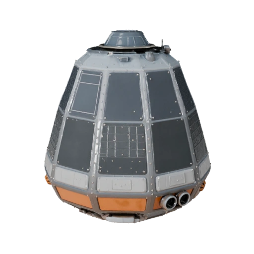 Modèle 3D de capsule d'équipage pour Unity - Atout de jeu low poly
