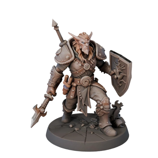 Sammelbare Tiefling Warlock RPG-Held | Display-Asset