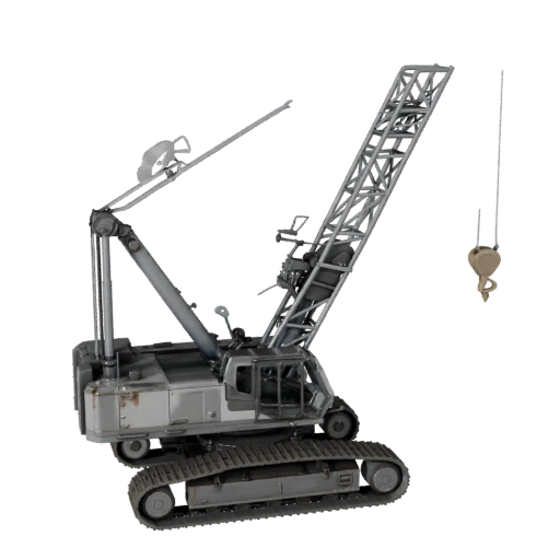 Modelo 3D de Grúa sobre Orugas - Activo de Transporte PBR Listo para Juegos