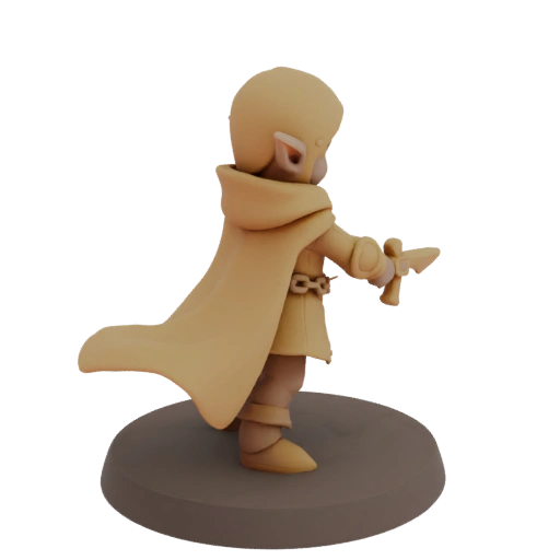 Miniature STL d'archer elfe médiéval - Attaque