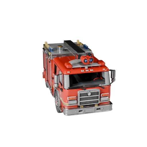 Printable Fire Truck STL Model - Collectible Display (Legacy)