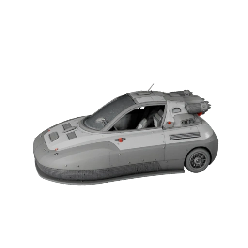 Aerodeslizador 3D Model para Unity - Asset de Jogo Low Poly