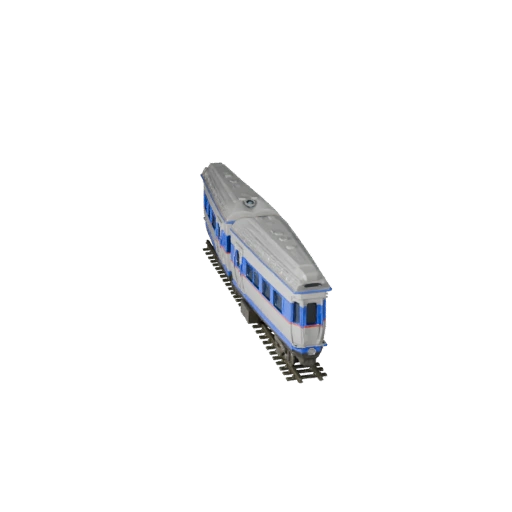 Modelo 3D de Trem Maglev - Ativo PBR de Baixo Poli Pronto para Jogo