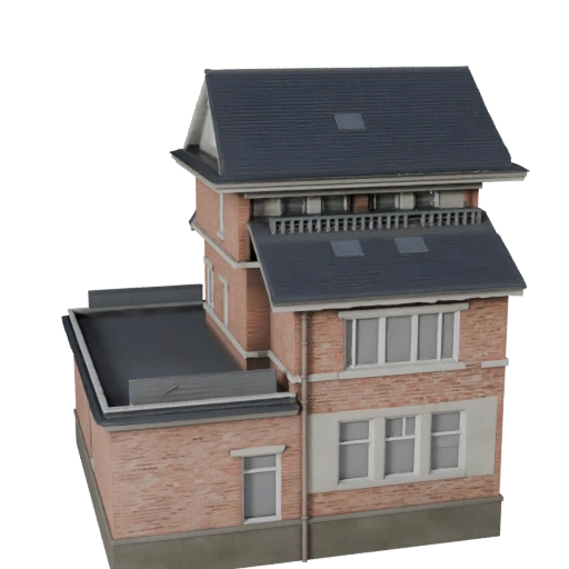 Suburban House 3D Model for Unreal - Realtime Asset
