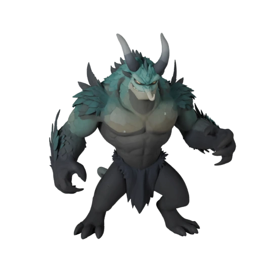 Modelo 3D de Kraken de Desenho Animado - Ativo Estilizado para Animação | PBR