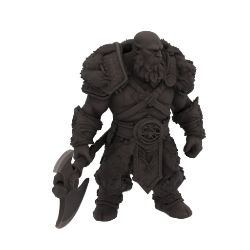 Fantasy Zwerg Barbar Miniatur STL