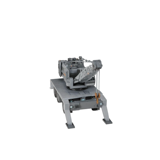 Modèle 3D de Grue Mobile Low Poly - Asset PBR Prêt pour le Jeu