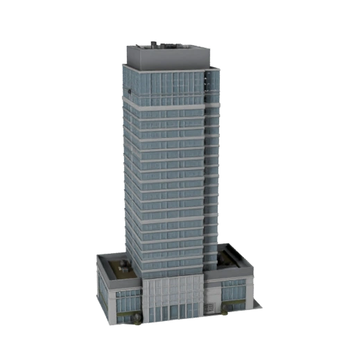 Moderner Wolkenkratzer 3D-Modell - Realistisches Archviz-Asset
