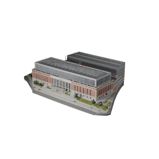Modelo 3D de Centro de Exposições para Unity - Ativo de Jogo para Arquitetura