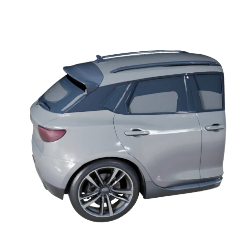 Modelo 3D de Carro da Cidade para Blender e Jogos - Asset PBR