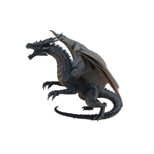 Fantasy Whitespine Drache Krieger Miniatur STL