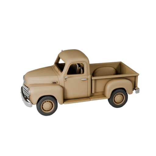 Camionnette vintage imprimable STL Modèle 3D pour Asset