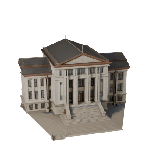Modelo 3D de Salón de Pueblo de Alto Poligonaje para Visualización Arquitectónica