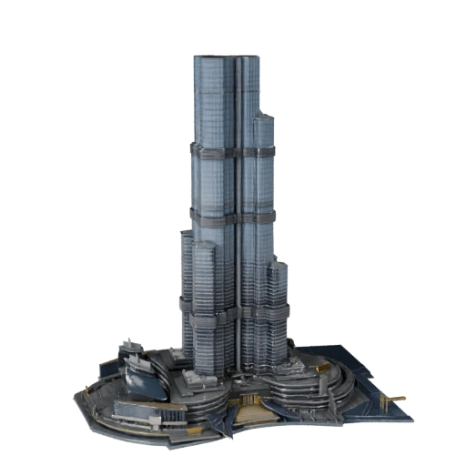 Modelo 3D STL Imprimible del Burj Khalifa - Activo a Escala Imprimible
