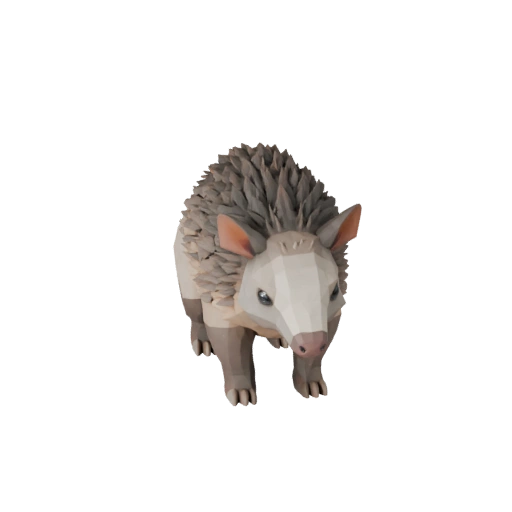 Low Poly Armadillo 3D Model - Unity Game Asset with FBX | PBR
