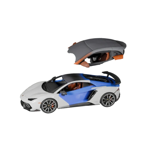 Modelo 3D de Supercarro para Blender e Jogos - Asset PBR