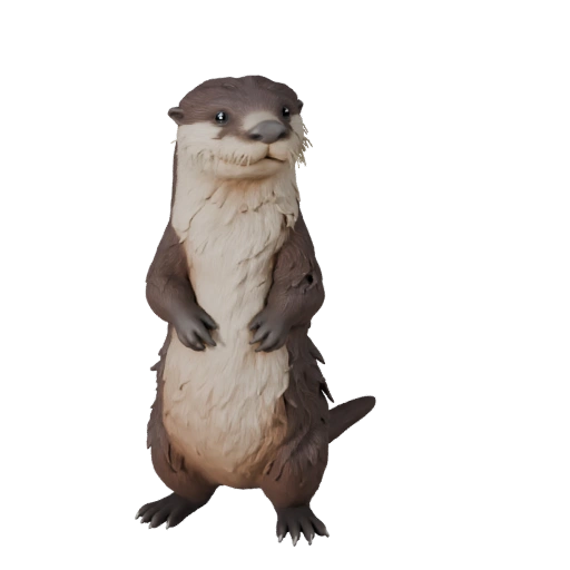 Realistic Otter 3D Model - Rigged PBR Asset for Games | Royalty-Free