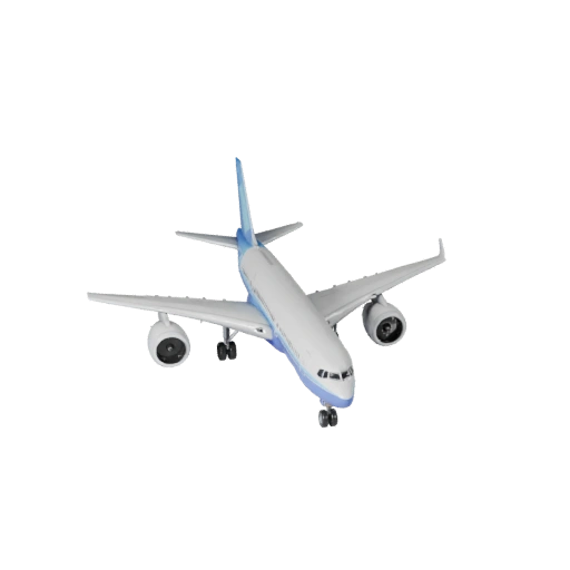 Boeing-inspirierter Airliner 3D-Modell für Blender - Render