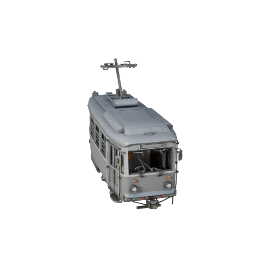 Modello 3D Tram Pronto per il Gioco per Asset PBR per Uso in Tempo Reale