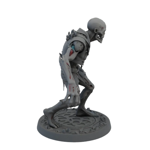 Dunkle Fantasie kampferprobte Zombie-Gegner-Miniatur STL