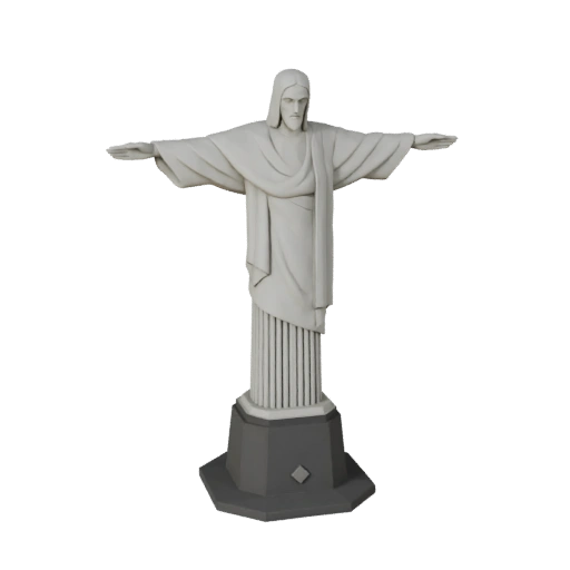Modèle 3D du Christ Rédempteur pour Blender - Asset de Rendu