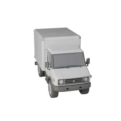 Low Poly Kühltransporter 3D Modell für Unity & Unreal