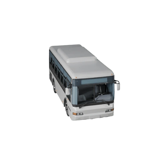 Low Poly City Bus 3D Model for Unity & Unreal PBR Asset