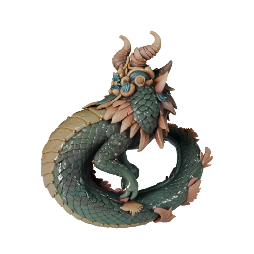 Cartoon Sea Serpent 3D Model - Stylized Asset for Animation