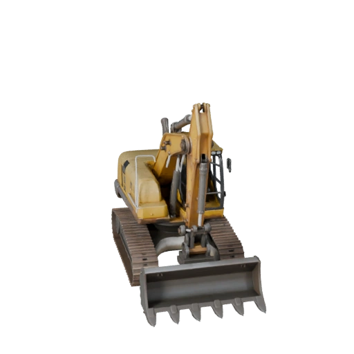 Modelo 3D de Retroexcavadora para Blender y Juegos - Activo PBR