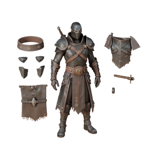Realistischer Assault Magier Charakter Model - Geriggt