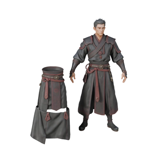Modèle de personnage de moine de fantaisie - Monté