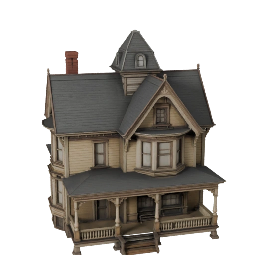 Modelo 3D de Casa Victoriana para Unreal - Activo en Tiempo Real