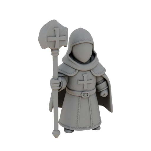 Miniatura STL de Clérigo Medieval - Guardia