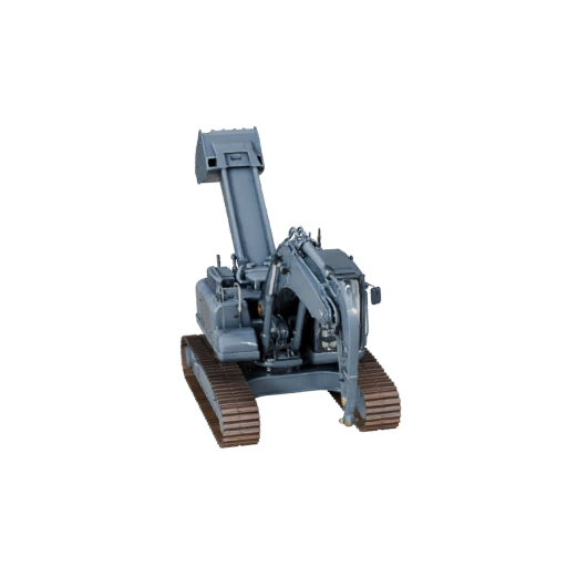 Hohe Poly Kettenbagger 3D-Modell für Studio-Renderings