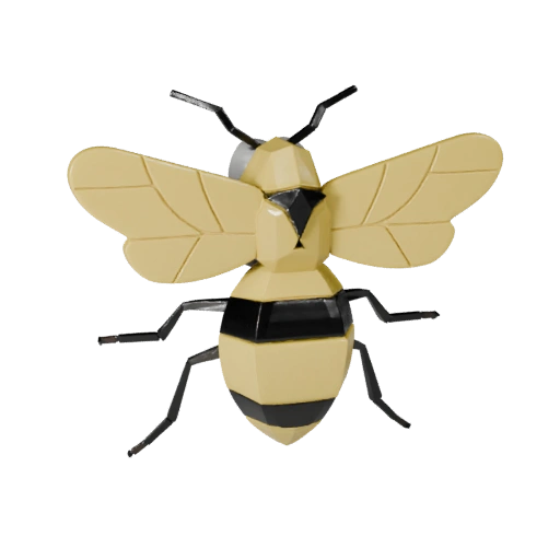 Modelo 3D de Abeja Melífera de Alto Poligonaje - Recurso STL Detallado para Impresión