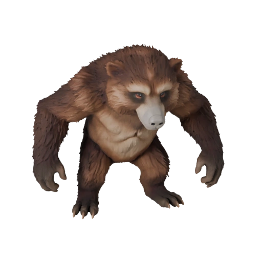 Low Poly Pavian 3D Modell - Unity Game Asset mit FBX | Lizenzfrei