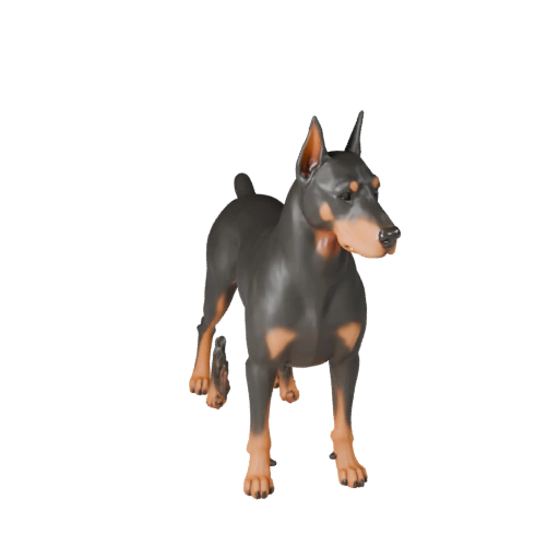 Modelo 3D de Perro Doberman de Alto Poligonaje - Recurso STL para Impresión