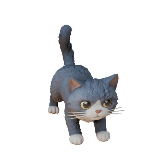 High Poly Ragamuffin Cat 3D Model - Detailed STL Asset for Printing