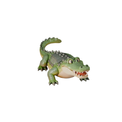 Modèle 3D Crocodile de dessin animé - Actif stylisé pour l'animation | PBR
