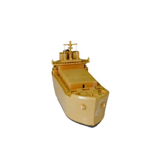 Modèle STL de Cargo Ship Imprimable - Présentoir de Collection