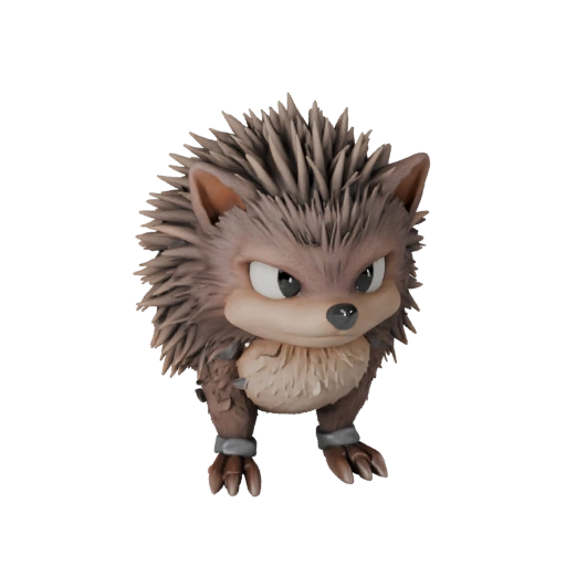 High Poly Hedgehog 3D Model - Detailed STL Asset for Printing