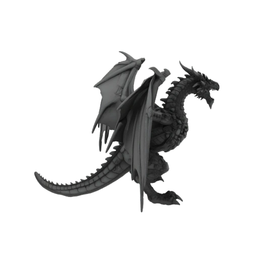 Fantasy Totenkopfgebundener Drachenboss-Miniatur STL