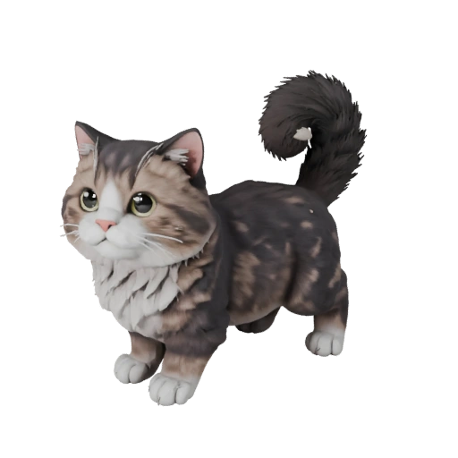 Ragamuffin Cat 3D Model for Unity - Game Ready Asset, FBX | PBR