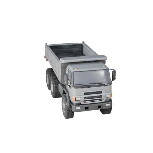 Modelo 3D de Camión Volquete Listo para Juegos para Uso en Tiempo Real Activo PBR