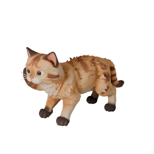 Cartoon Ragamuffin Cat 3D Model - Stylized Asset for Animation