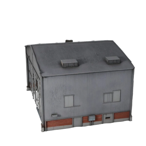 Modelo 3D de Hangar de Aeronave Estilizado - Asset de Jogo para Arquitetura