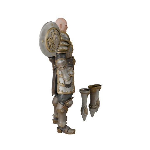 Modèle de personnage de moine blindé de fantaisie - Monté