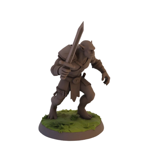 Fantasy Blooded Goblin Archer Miniature STL