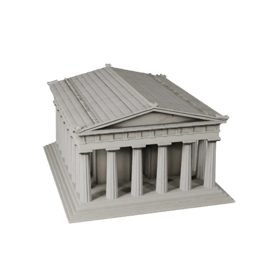 Modello 3D Partenone per Blender - Asset di Rendering per Architettura